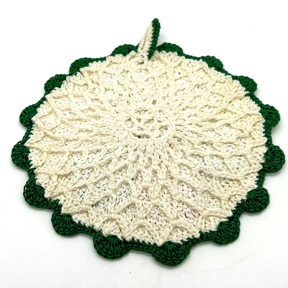Vintage Handmade Crochet Potholders Lot of 2 - Picture 9 of 10
